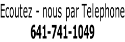 Ecoutez - nous par Telephone 641-741-1049